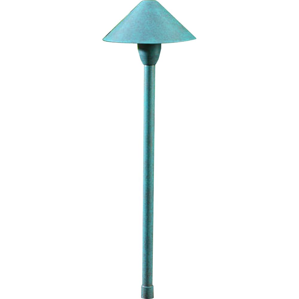 Dabmar Lighting LV41-L3-64K-AG LED Brass G4 Cone Path Light, 12V, Color Temperature 6400K, Acid Green Finish