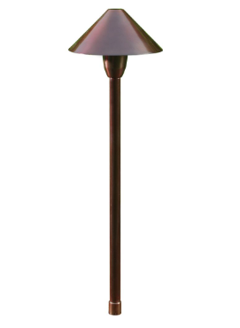 Dabmar Lighting LV41-L3-AMB-ABZ Brass Cone Path Light 12V G4 LED 3W RGBW in Antique Bronze Finish