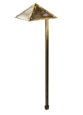 Dabmar Lighting LV45-ABS Solid Brass Path Light 20W JC 12V in Antique Brass Finish