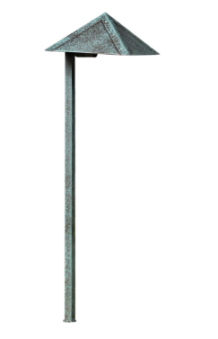 Dabmar Lighting LV45-L3-30K-AG Brass Pyramid Path Light 12V G4 LED 3W 3000K in Acid Green Finish