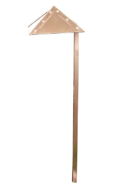Dabmar Lighting LV45-L3-30K-CP Brass Pyramid Path Light 12V G4 LED 3W 3000K in Copper Finish