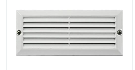 Dabmar Lighting LV600-W Cast Alum Louvred Step Light 12V G4 White Finish