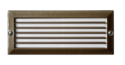 Dabmar Lighting LV601-BZ Cast Alum Louvred Step Light 12V G4 Bronze Finish