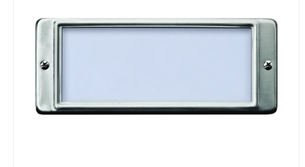 Dabmar Lighting LV602-L5-64K-SS304 Cast Alum Open Face Step Light 12V G4 LED 2X 5W 6400K Stainless Steel 304 Finish