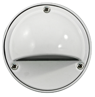 Dabmar Lighting LV605-L3-30K-W Cast Aluminum Surface Mount Hooded Step Wall Light, Wattage 3W, Color Temperature 3000K, Voltage 12V, White Finish
