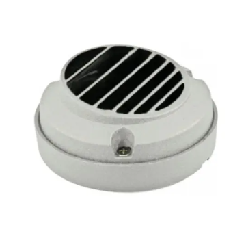 Dabmar Lighting LV606-L3-AMB-W LED Cast Aluminum Round G4 Louvered Step Light, 12V, Amber White Finish