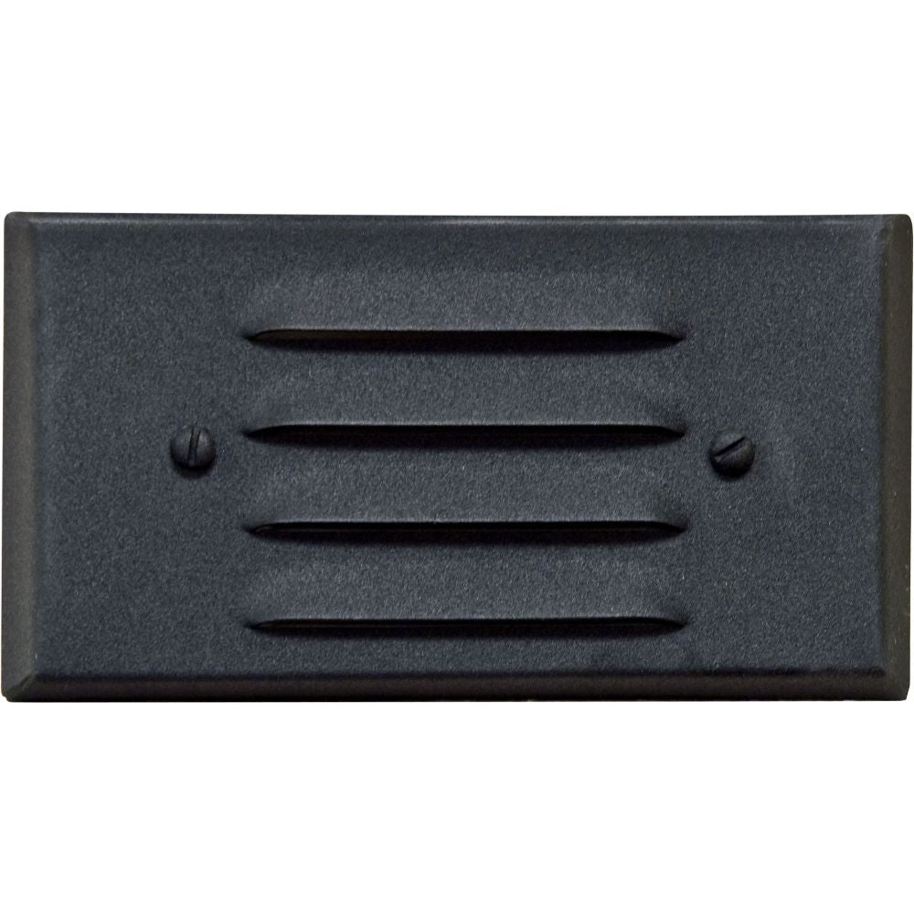 Dabmar Lighting LV613-L3-30K-B LED Brass/Cast Aluminum Louvered Step Light, 12V, Color Temperature 3000K, Black Finish