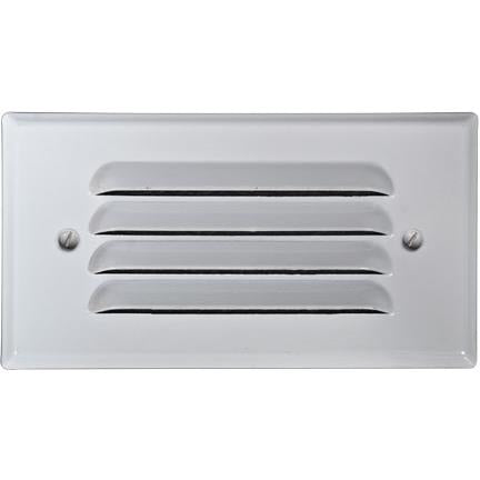 Dabmar Lighting LV613-W LED Brass Recessed Brick Step Wall Light, White Finish