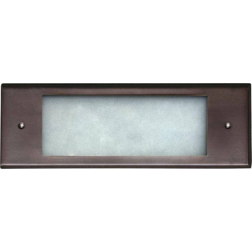 Dabmar Lighting LV614-ABZ LED Brass Recessed Brick Step Wall Light, Antique Bronze Finish