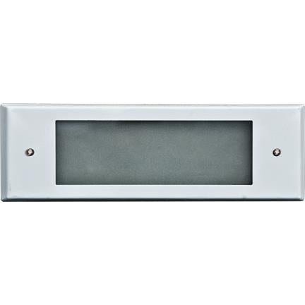 Dabmar Lighting LV614-W Brass Recessed Step Wall Light, White Finish