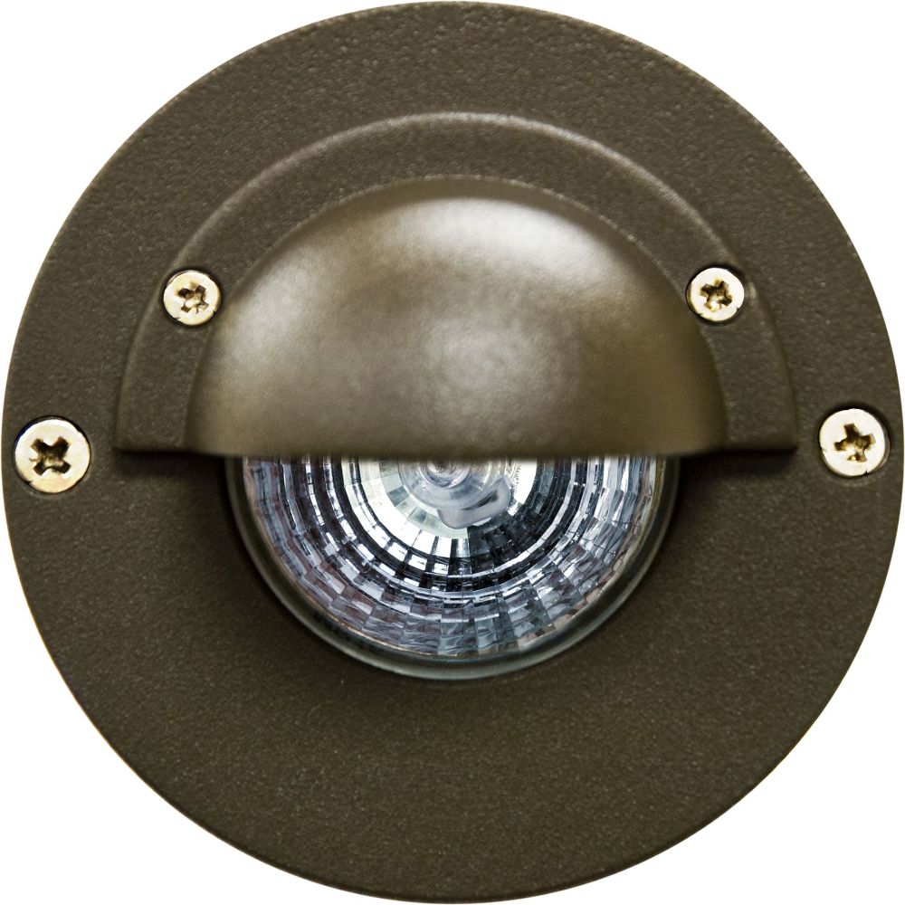 Dabmar Lighting LV625-BZ Cast Aluminum Surface Mount Step Well light W/Eyelid, Bronze Finish