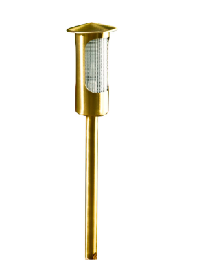 Dabmar Lighting LV63-L3-AMB-BS Flat Top Mini Path Light, G4 LED, Color Temperature RGBW, Brass Finish