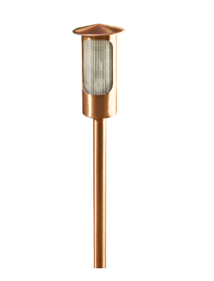 Dabmar Lighting LV63-L3-AMB-CP Flat Top Mini Path Light, G4 LED, Color Temperature RGBW, Copper Finish