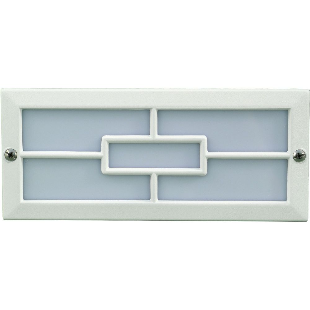 Dabmar Lighting LV636-L6-AMB-W LED Cast Aluminum Window G4 Face Step Light W/LED 2X, 12V, Amber White Finish
