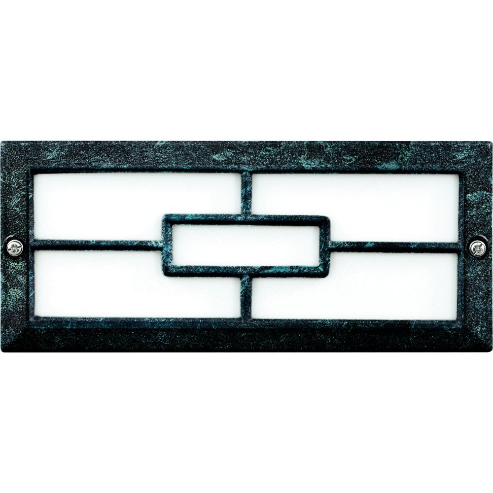 Dabmar Lighting LV636-VG Cast Aluminum Recessed Step Wall Light, Verde Green Finish