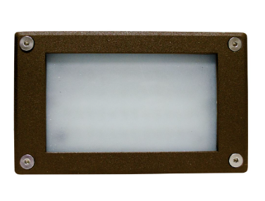 Dabmar Lighting LV650-L3-AMB-BZ Cast Alum Open Face Step Light 12V G4 LED 3W Amber in Bronze Finish