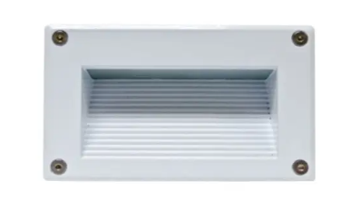 Dabmar Lighting LV655-L3-64K-W Cast Aluminum Recessed Step Light G4 LED, Color Temperature 6400K, Wattage 3W, Voltage 12V, White Finish