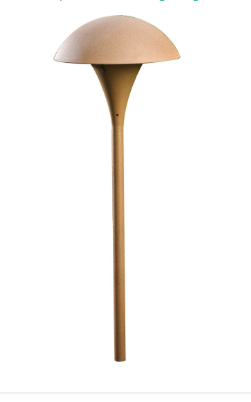 Dabmar Lighting LV67-L3-64K-DS Cast Alum Large Mushroom Top Path Light 12V G4 3W 6400K in Desert Sand Finish