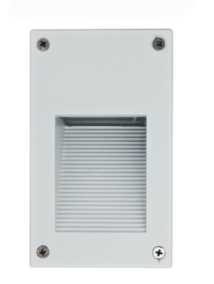 Dabmar Lighting LV670-LB1.5-W Cast Aluminum Recessed Step Light, 12V LB, White Finish