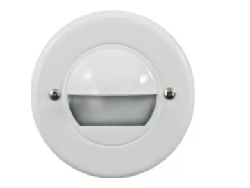 Dabmar Lighting LV702-L3-30K-W Cast Aluminum Round Hooded Eyelid Step Light G4 LED, Wattage 3W, Voltage 12V, Color Temperature 3000k, White Finish