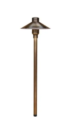 Dabmar Lighting LV75-L3-64K-ABS LED Brass Large G4 Top Path Light, 12V, Color Temperature 6400K, Antique Brass Finish