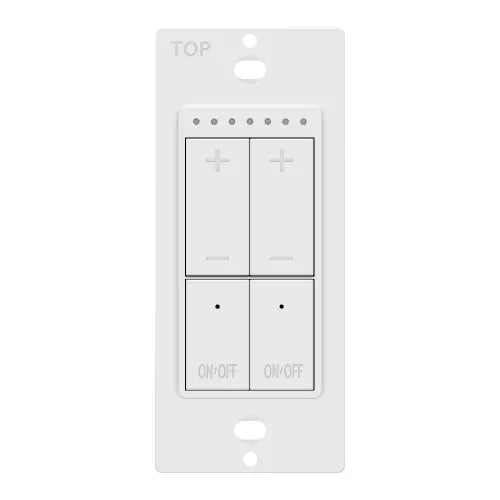Enerlites LVD-102-W Low Voltage Dual LED Dimmer Switch, 0-10V Control, Built-in RJ45 Connector