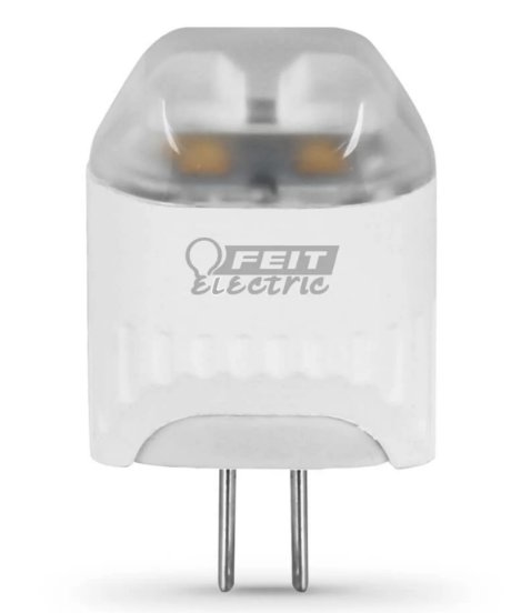 Feit Electric LVG410/LED 10-Watt Equivalent Bright White G4 Base Capsule Specialty LED, Color Temperature 3000K, Wattage 1W, Voltage 12V