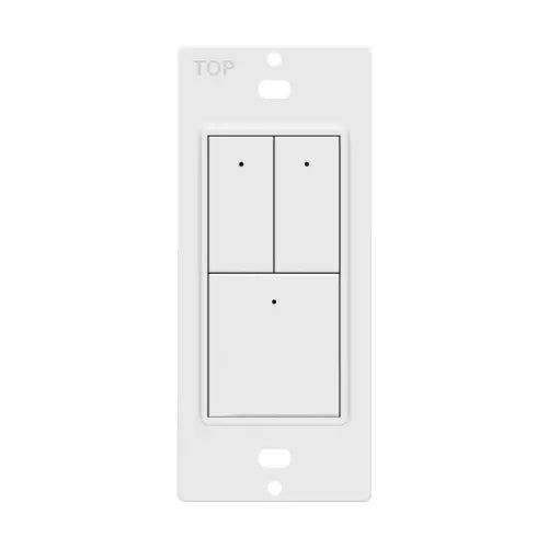 Enerlites LVS-103-W Low Voltage Wall Switch, 3-Button with LED,24V, White