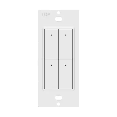 Enerlites LVS-104-W Low Voltage Switch w/ LED, 4-Button, 24V, White