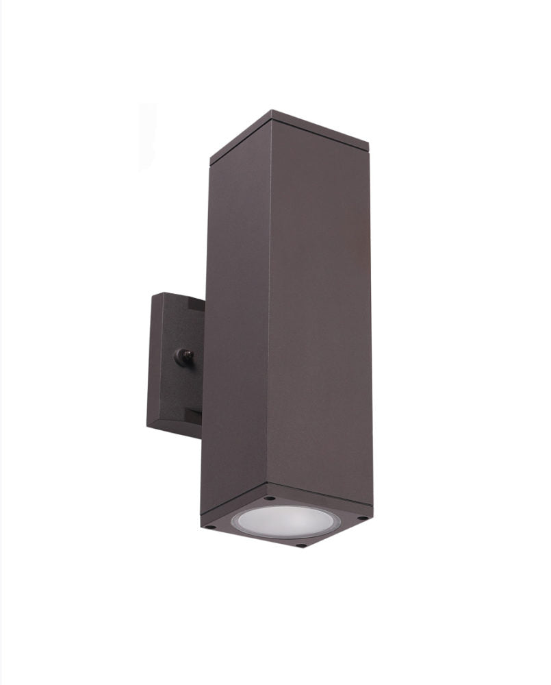 Cyber Tech Lighting LWP24SQ-UPDN-BZ/850 6" LED Square Tubular Up/Downlight, Color Temperature 5000K, Wattage 24W, Bronze Finish