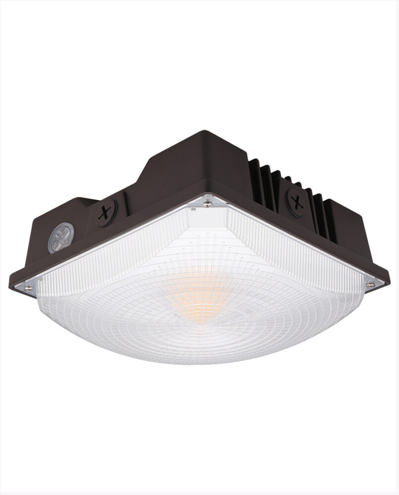 Cyber Tech Lighting LWP40CPF-D/CCT Adjustable 40/30/20W LED Canopy Light Fixture, 3CCT (3000K/4000K/5000K), 3750 Lumens Max, 120/277VAC, Wet Location