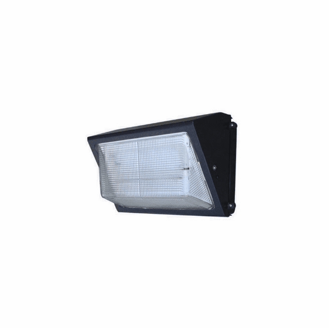 Cyber Tech Lighting LWP45FHZ/850-BK 45W LED Exterior Wall Pack Bronze, 5000K Light with Battery Backup, Horizontal Mount