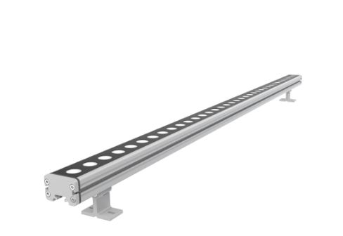 Core Lighting LWW-HO-12-30K-10D-STB-TG-24V 12" High Output Color-Changing Linear LED Washer, Color Temperature 3000k, 10º Standard Tilting Bracket, Titanium Gray Finish