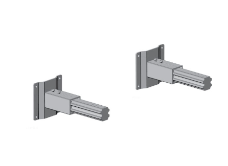 Core Lighting LWW-WMA-LG-BK Mounting Arms For Lww Series Wall Washers Length (14'' - 22'' )= Large , Black Finish ( Pack - 2)