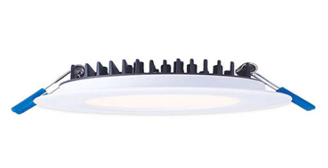 Lotus LED Lights LY41RCD/30K/WH/WET 4" Round Slim Recessed LED W/ Wet Location, 12 Watt, 700 Lumens, CCT 3000K, White Finish