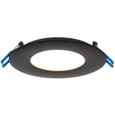 Lotus LED Lights LY4RCS/30K/BK 4" Round Original Super Thin Recessed LED, 9 Watt, 550 Lumens, CCT 3000K, Black Finish