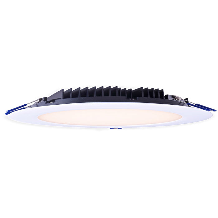 Lotus LED Lights LY82RCD/30K/WH 8" Slim Round Economy LED 33W Downlight, CCT 3000K, 2200 Lumens, White Finish