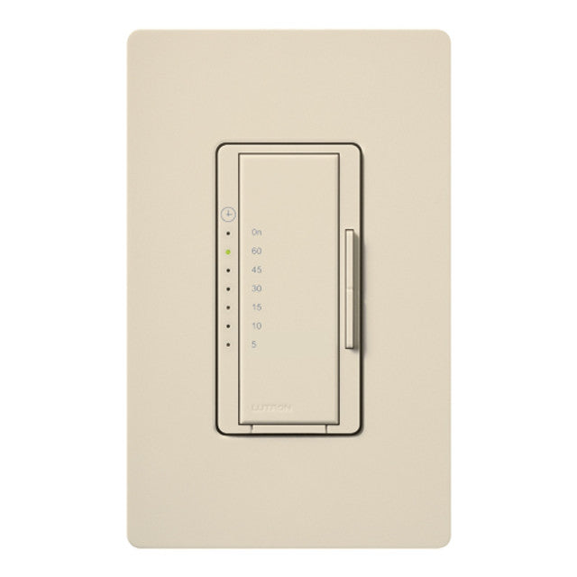 Lutron MA-T51MN-LA Maestro Satin Countdown Timer Control Switch, 5-60 Minutes, 5A Light, 3A Fan, Light Almond Finish