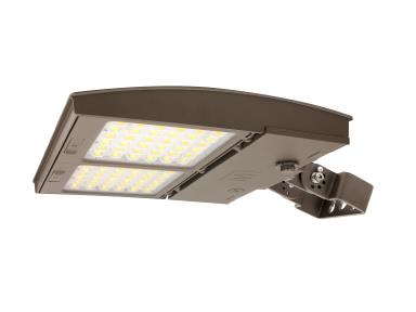 MaxLite M100UC4W-WCSBTCR LED Outdoor Flood Area Light ,Wattage 55/75/100W, Changeable Lens 4W, 120-277V, CCT 3000K/4000K/5000K, Bronze ,Trunnion Mount, C-max Ready