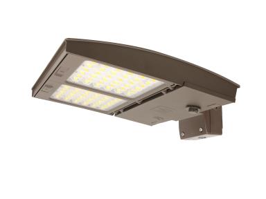 MaxLite M125HC3M-CSBWCR LED Outdoor Flood Area Light ,Watt 125W, Changeable Lens 3M, 277-480V, CCT 3000K/4000K/5000K, Bronze ,Wall Mount, C-max Ready