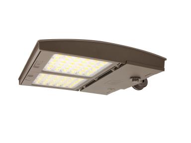 MaxLite M125HC4W-CSBXCR LED Outdoor Flood Area Light ,Watt 125W, Changeable Lens 4W, 277-480V, CCT 3000K/4000K/5000K, Bronze ,Upper Knuckle Mount, C-max Ready