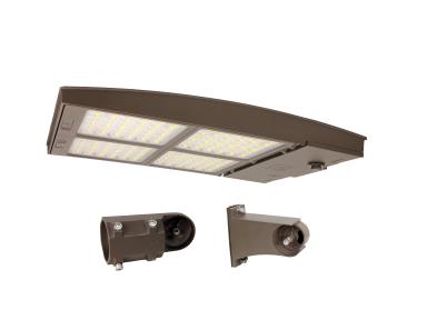 MaxLite M300UC4W-WCSB2CRS LED Outdoor Flood Area Light ,Watt 200/250/300W, Changeable Lens 4W, 120-277V, CCT 3000K/4000K/5000K, Bronze ,Flex & Slipfitter Mount, C-max Ready, 20KA Surge Protection