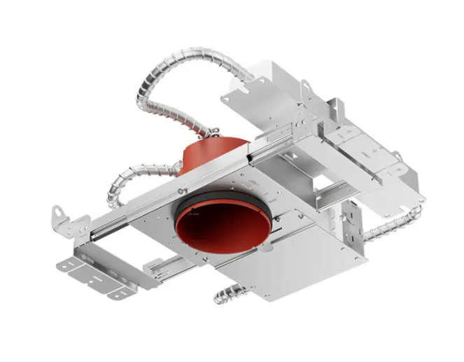DMF Lighting M4NCRF15TES M-Series 4" Fire Rated Round New Construction Housing - Emergency Driver Remote Switch - 1,500 Lumens - TRIAC/ELV Dimming