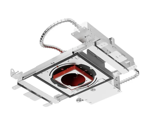DMF Lighting M4NCSF07TES M-Series 4" Fire Rated Square New Construction Housing, Emergency Driver Remote Switch, 750 Lumens, TRAIC/ELV Dimming