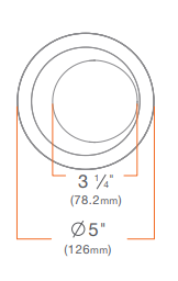 DMF Lighting M4TRLWW 4" Round Trim Wall Wash Recessed Downlight, Warm Diffuse, White Flanged