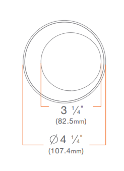 DMF Lighting M4TRLWWFL 4" Round Trim Wall Wash Recessed Flangeless Downlight, Warm Diffuse, White Flanged
