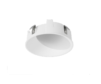 DMF Lighting M4TRLWHFL 4" Round Trim Wall Wash Recessed Flangeless Downlight, White Finish