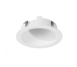 DMF Lighting M4TRLWW 4" Round Trim Wall Wash Recessed Downlight, Warm Diffuse, White Flanged