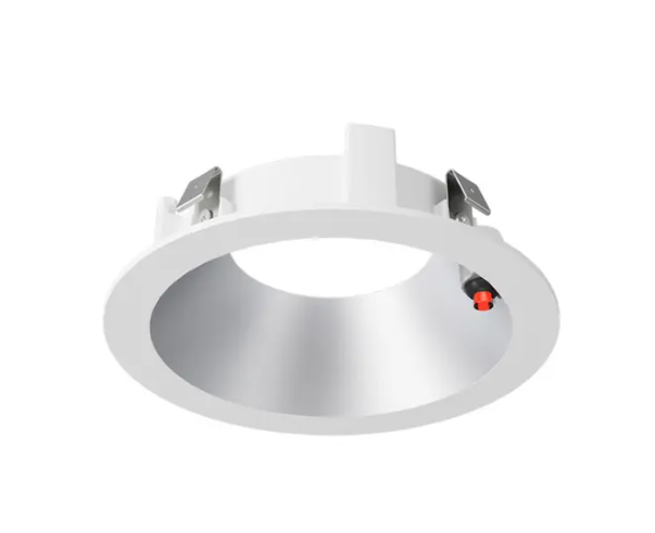 DMF Lighting M4TRSCWEM M-Series 4" Round Clear Diffuse Trim - Integrated Emergency Test Switch - White