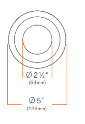 DMF Lighting M4TRSWW 4" Round Beveled Recessed Downlight, Warm Diffuse, White Flanged